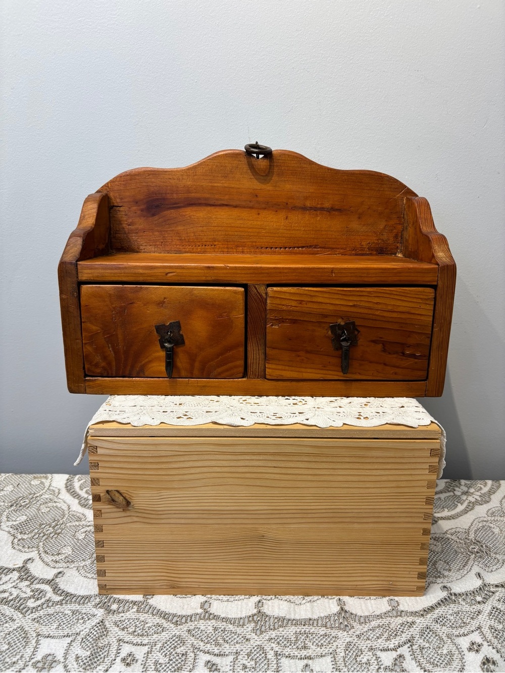 Vintage Rustic Solid Wood Made in Mexico Shelf
